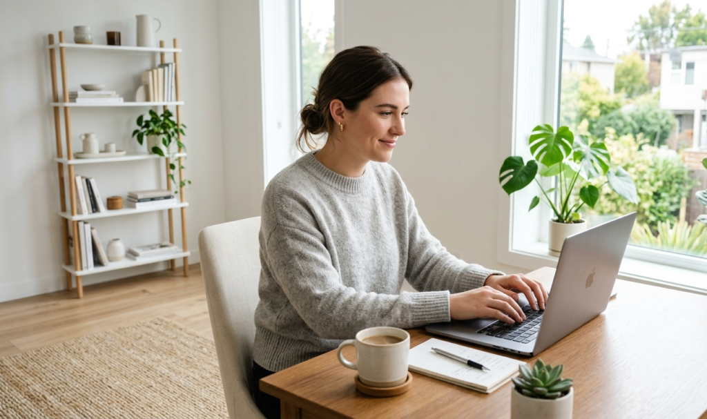 Flexible lifestyle from affiliate marketing working at home