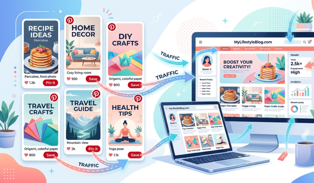 Pinterest driving traffic as a way to earn with affiliate marketing