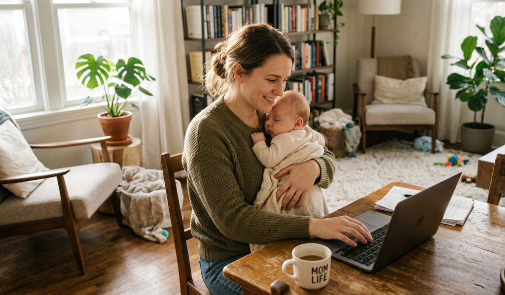 stay at home mother doing online jobs you can do from home with baby