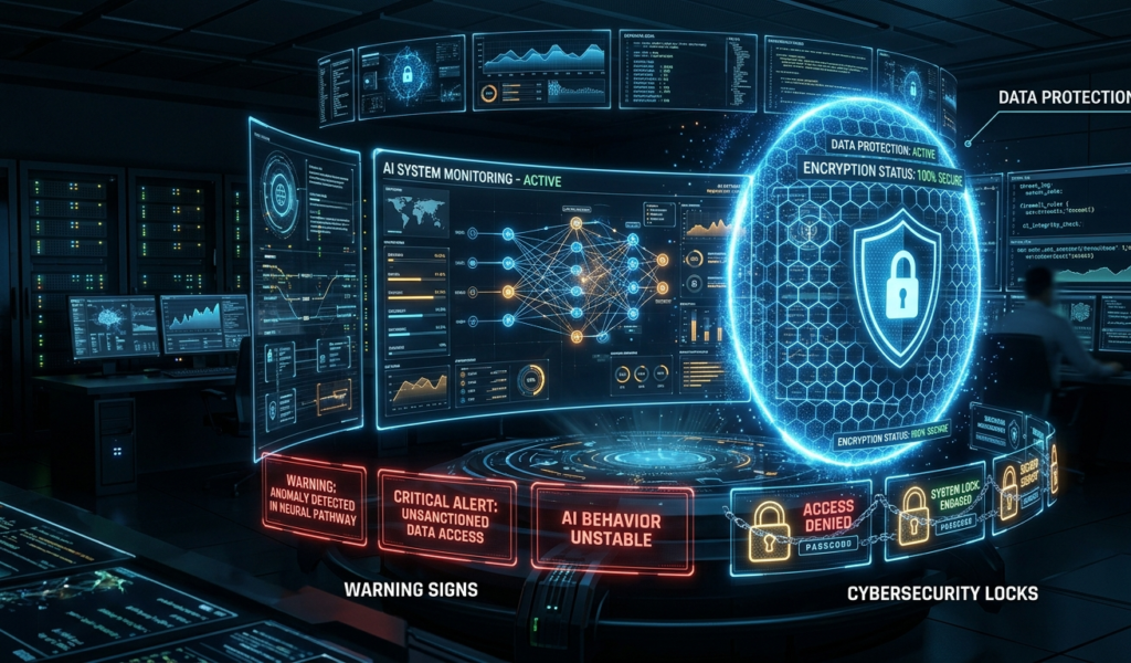 Cybersecurity risks and data protection challenges in AI systems