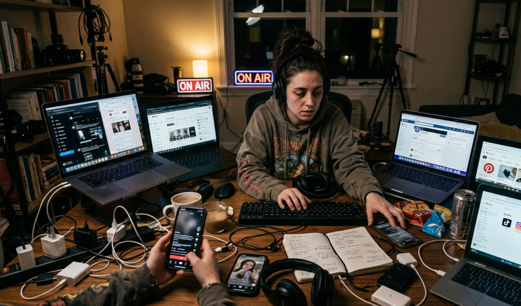 Content creator struggling with manual posting before using social media automation tools
