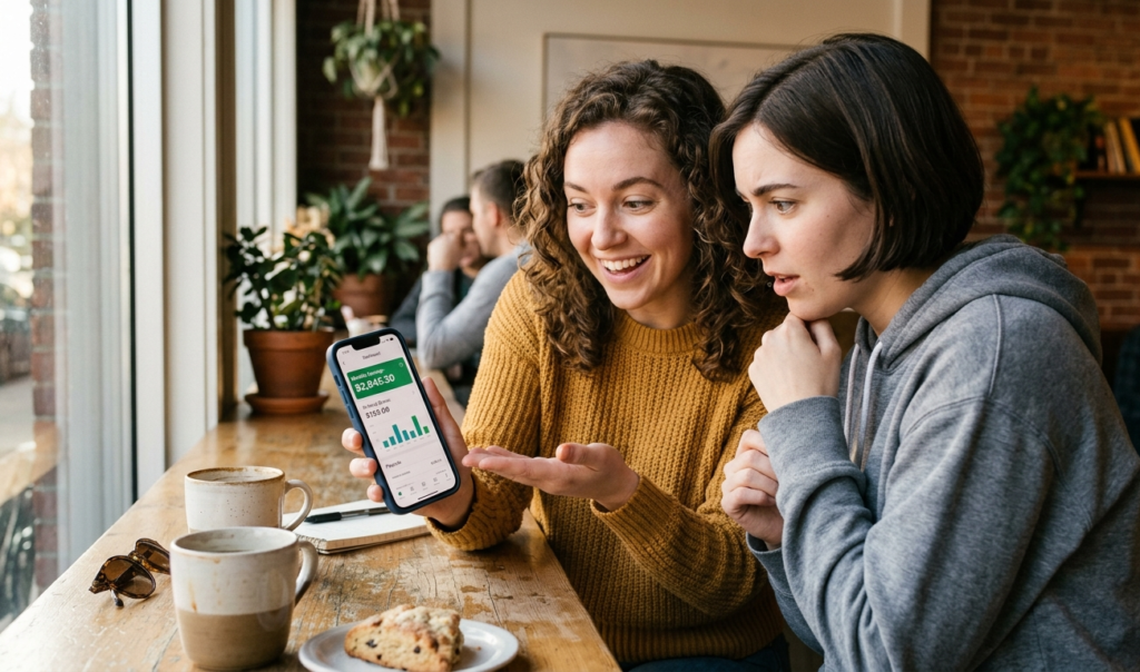 new apps to make money – friend showing proof of earnings from mobile apps