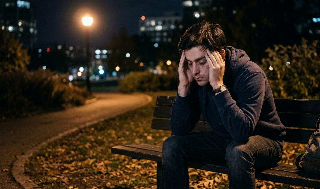 Man thinking about his health and lifestyle choices affecting sperm count