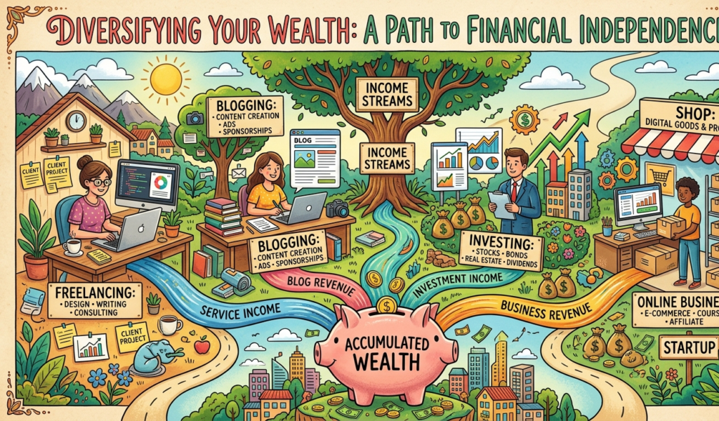 Building multiple streams of income for financial freedom.
