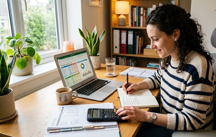 Creating a monthly budget to stop unnecessary spending and manage money wisely.